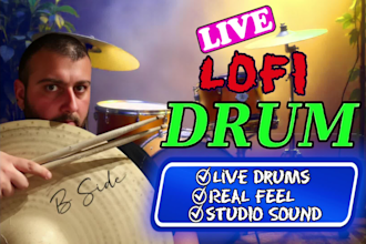 record soulful lofi hip hop live drum tracks for your beat