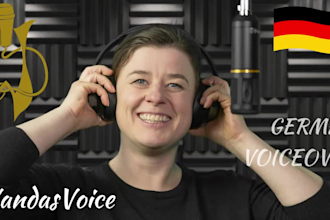 do german female voice over for youtube