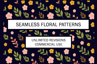 create a colorful digital floral pattern for wallpaper and any surface