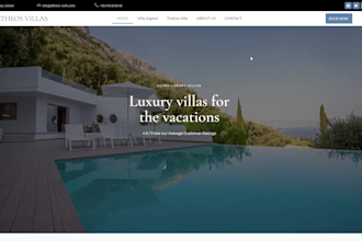 build a hotel website or villa website with a free domain