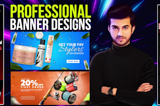 make professional website banner,slider,ad banner