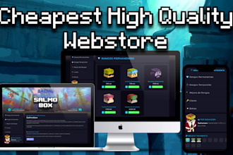 create a custom tebex store for your minecraft server