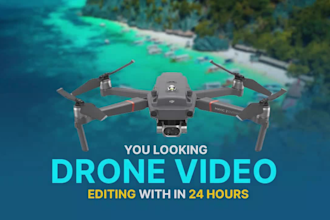 do that high quality drone video editing for any project 24 horse