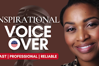 record inspirational american female voice over