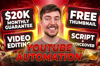 build and grow youtube automation channel and create faceless cash cow videos