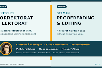 korrektorat und lektorat für ihr buch, abschlussarbeit oder fachtext