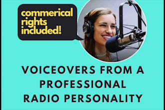 be the fresh, youthful female voice for your project