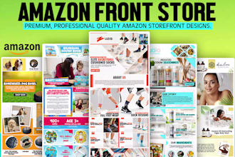 design professional amazon store front, brand store design
