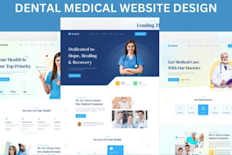 design healthcare dental medical website doctor pharmacy clinic hospital
