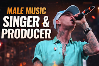 be your male singer and songwriter for pop, rap, hip hop and emo rap music