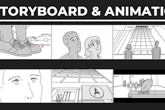 storyboard and animatic for film, commercial or video