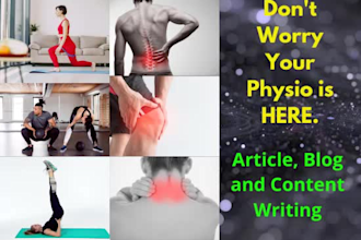 write physiotherapy blog and article
