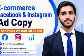write ROI driven facebook ad copy for ecommerce brands