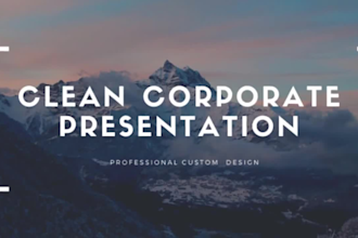 create a clean corporate video presentation for business, brand or company