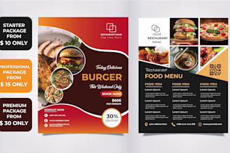 design eye catching flyer for restaurant and kids school ads