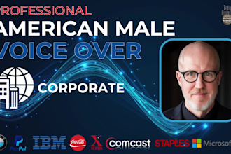 record a professional american male corporate voiceover