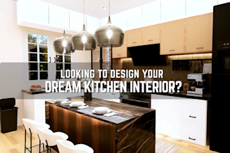 do kitchen 3d interior using sketchup and d5 rendering