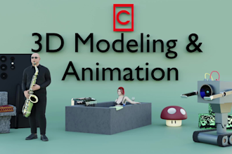 do a mid scale 3d modeling and animation