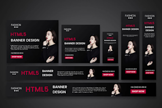 create web banner, animated html5 banner ads, and google adwords