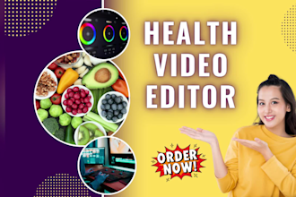 do fitness and health video editing for youtube