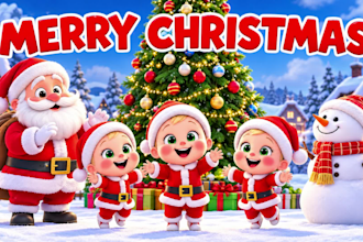 create amazing 3d christmas animation videos, 3d ai animation intro video