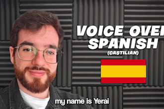 record a voice for your project in castilian spanish