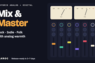 mix and master your rock or folk song with analog warmth