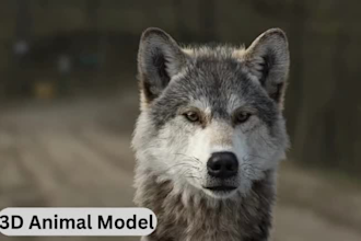 sculpt 3d animal model for 3d printing game rigging animation video fur stl