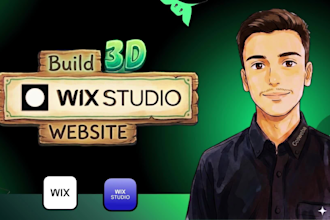 do 3d wix studio design or redesign, wix studio online store, wix ecommerce
