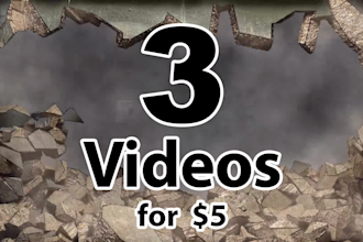 create all 3 wall explosion logo intro video