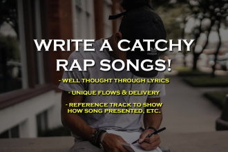 write a rap song and record in any style with catchy lyrics