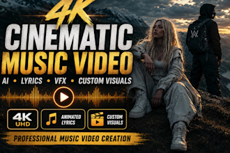create stunning animated lyric music video for your song