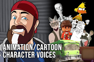 voice over your animation and cartoon characters