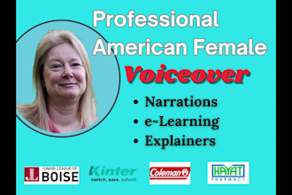 produce a professional narration voice over