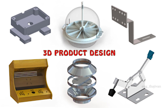 do 3d product design, cad models, 2d drawings in solidworks