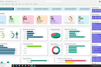 design employee management dashboard in excel