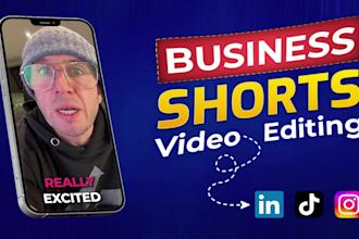 edit short form video for your business website, linkedin and other social media