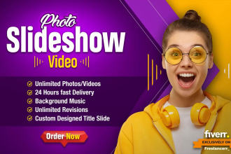 create photo slideshow, promo video, wedding slideshow video