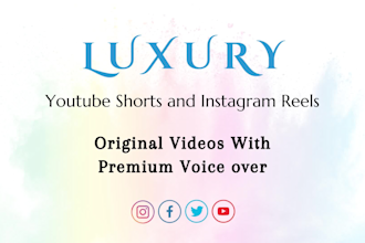 create luxury youtube shorts and instagram reels