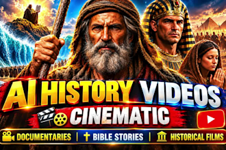 cinematic ai bible story, history and documentary for bible storytelling video
