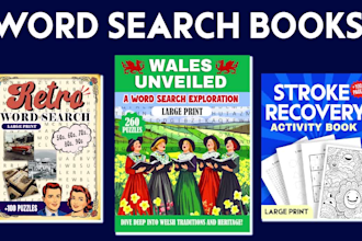 create word search puzzle book for amazon KDP
