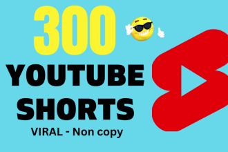 create 300 engaging youtube shorts video