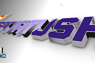 create this classic 3d logo animation intro video within 24h