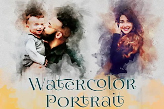 paint amazing watercolor portrait in any photo
