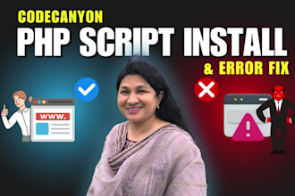 install or fix any codecanyon PHP script