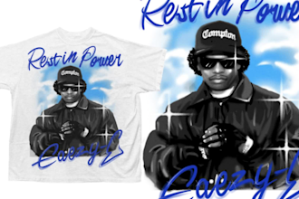 do 80s 90s portrait airbrush graffiti design