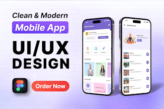 design mobile app UI UX, figma app design, ios android UI
