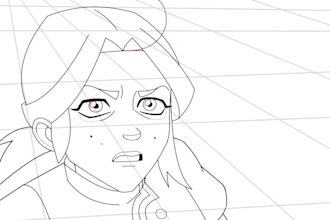 create 2d line art animation frame by frame hand drawn animation line art