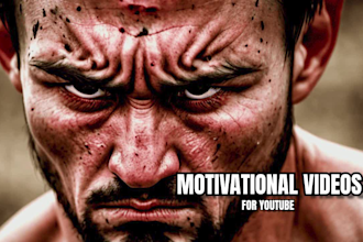 create unique motivational videos and thumbnails for youtube channel