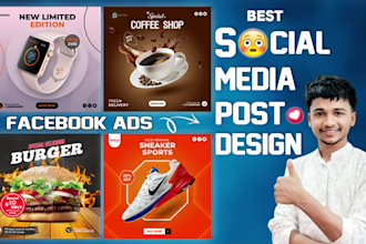 design social media post, creative facebook ads design, instagram ads